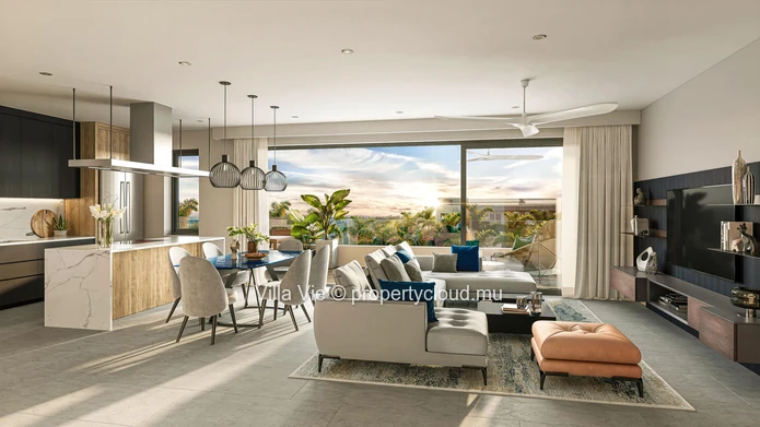 Mont Choisy - Beautiful 2 bedrooms apartment with common pool 